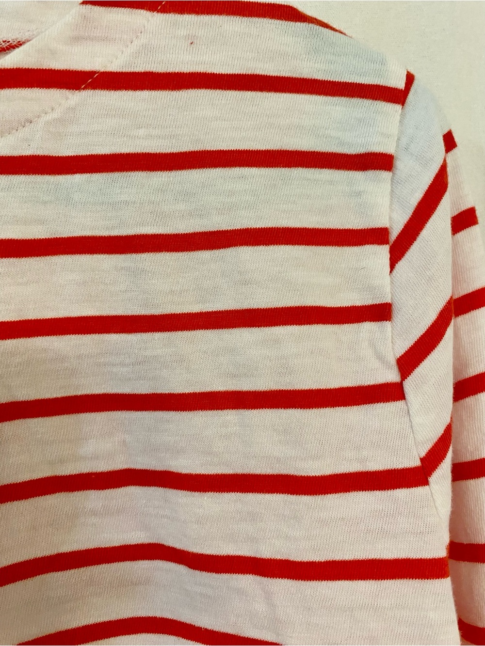 J Crew Red & White Striped Long Sleeve Lightweight Tee Shirt. Size Medium. EC. - Picture 3 of 11